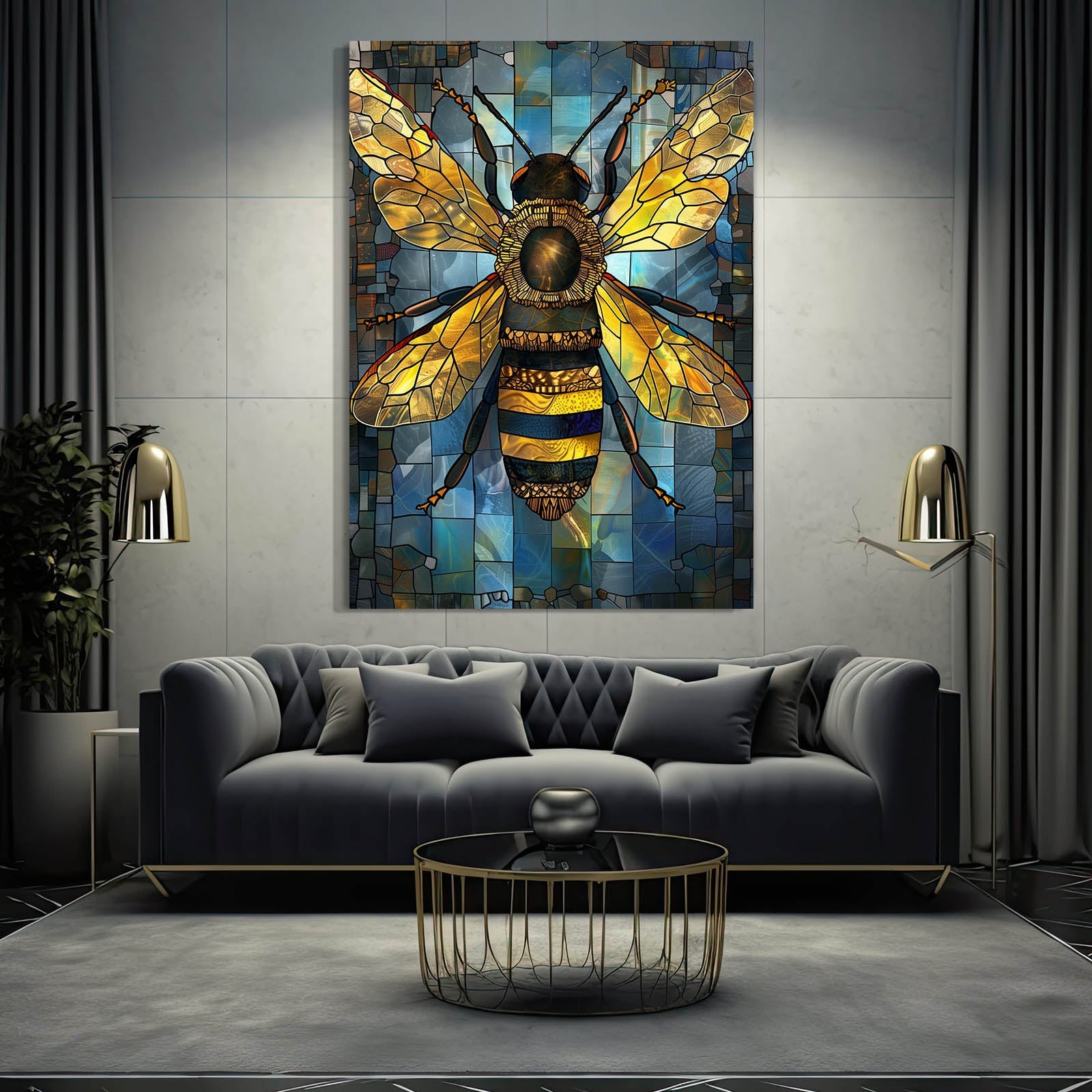 Geometric Bee Art