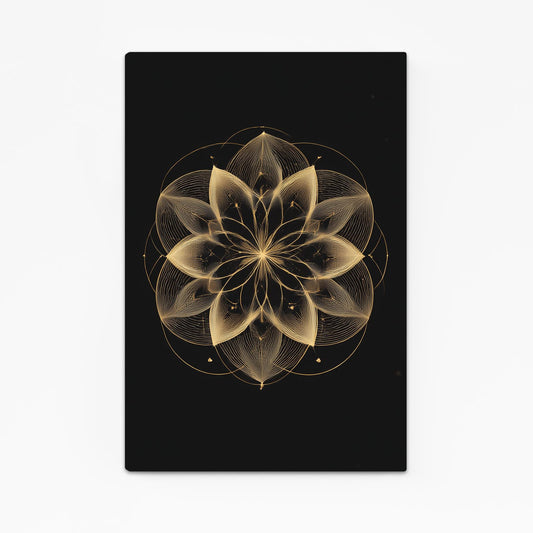 Geometric Bloom Gold Prints – geometric bloom gold gold canvas print