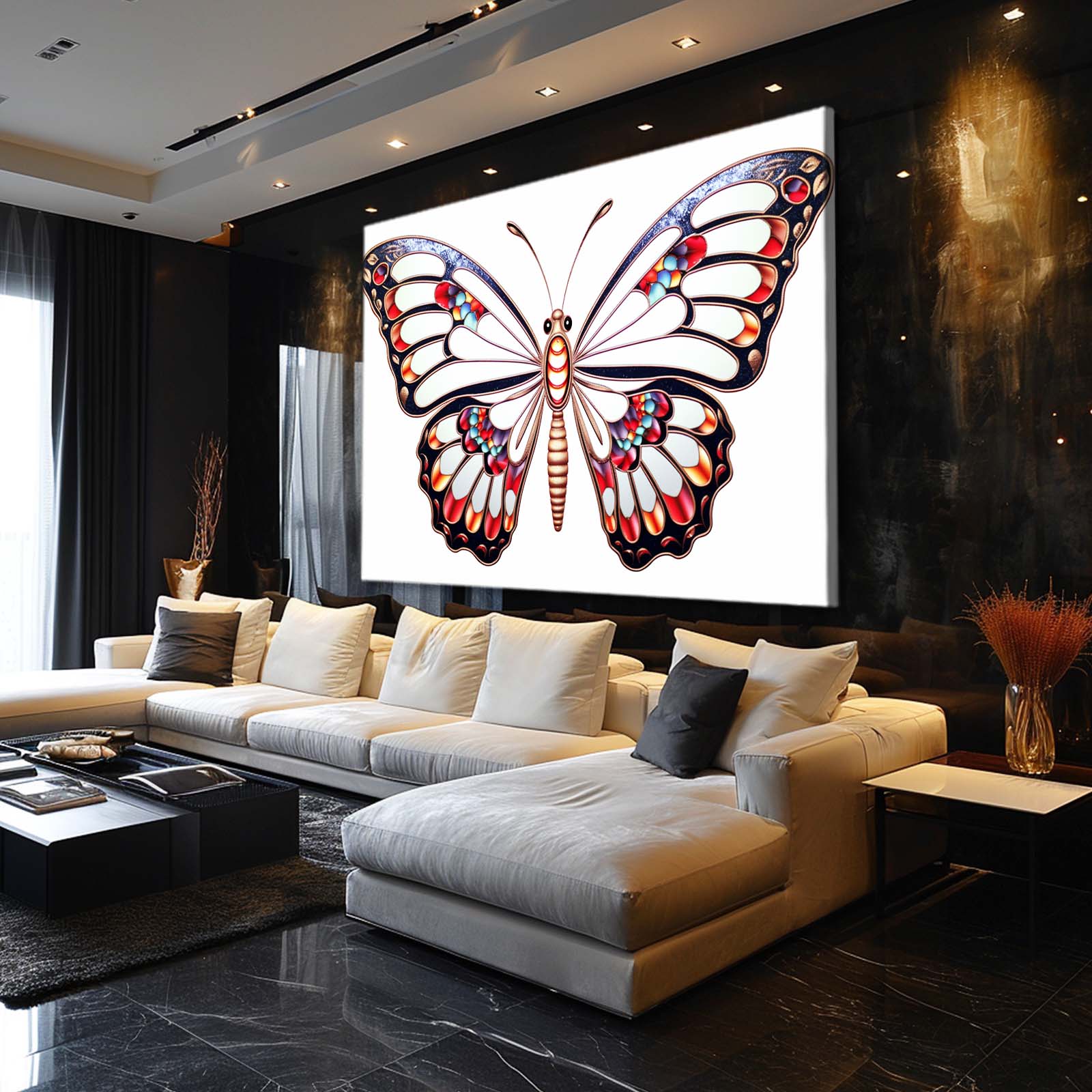 Geometric Butterfly Wall Art