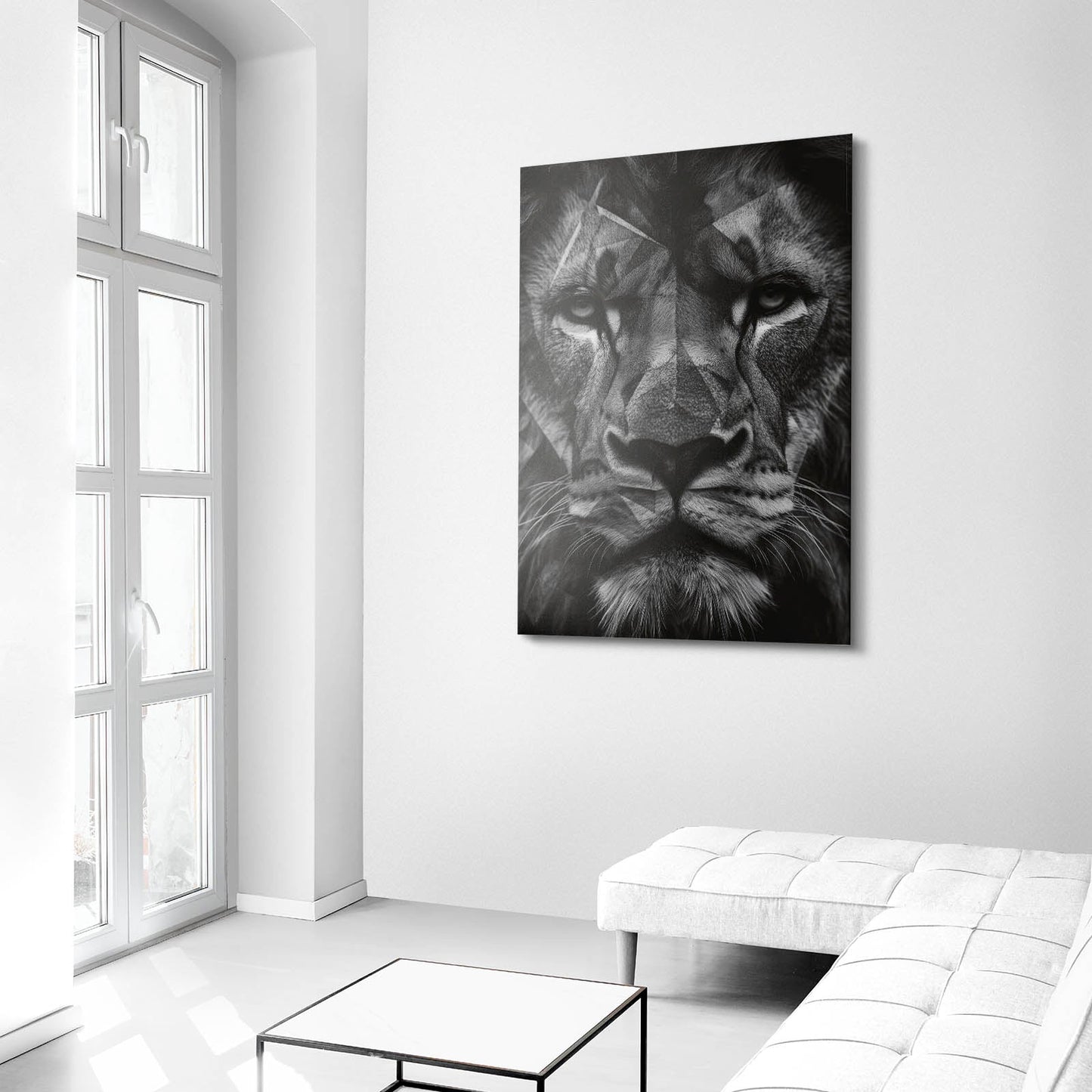 Geometric Lion Canvas
