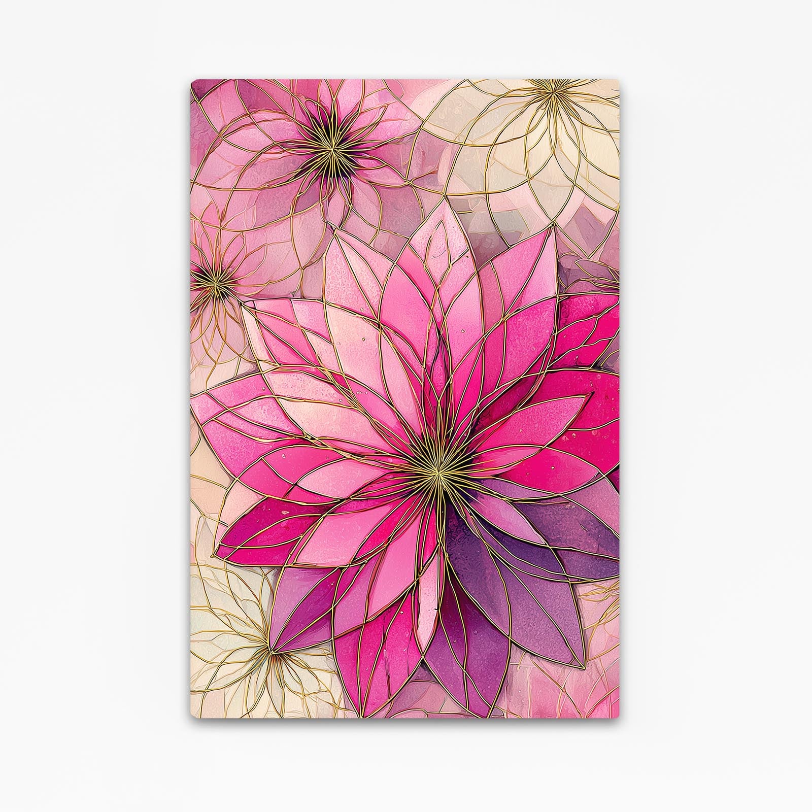 Geometric Petal Bloom Cherry Blossom Wall Decor – geometric petal bloom cherry blossom canvas print