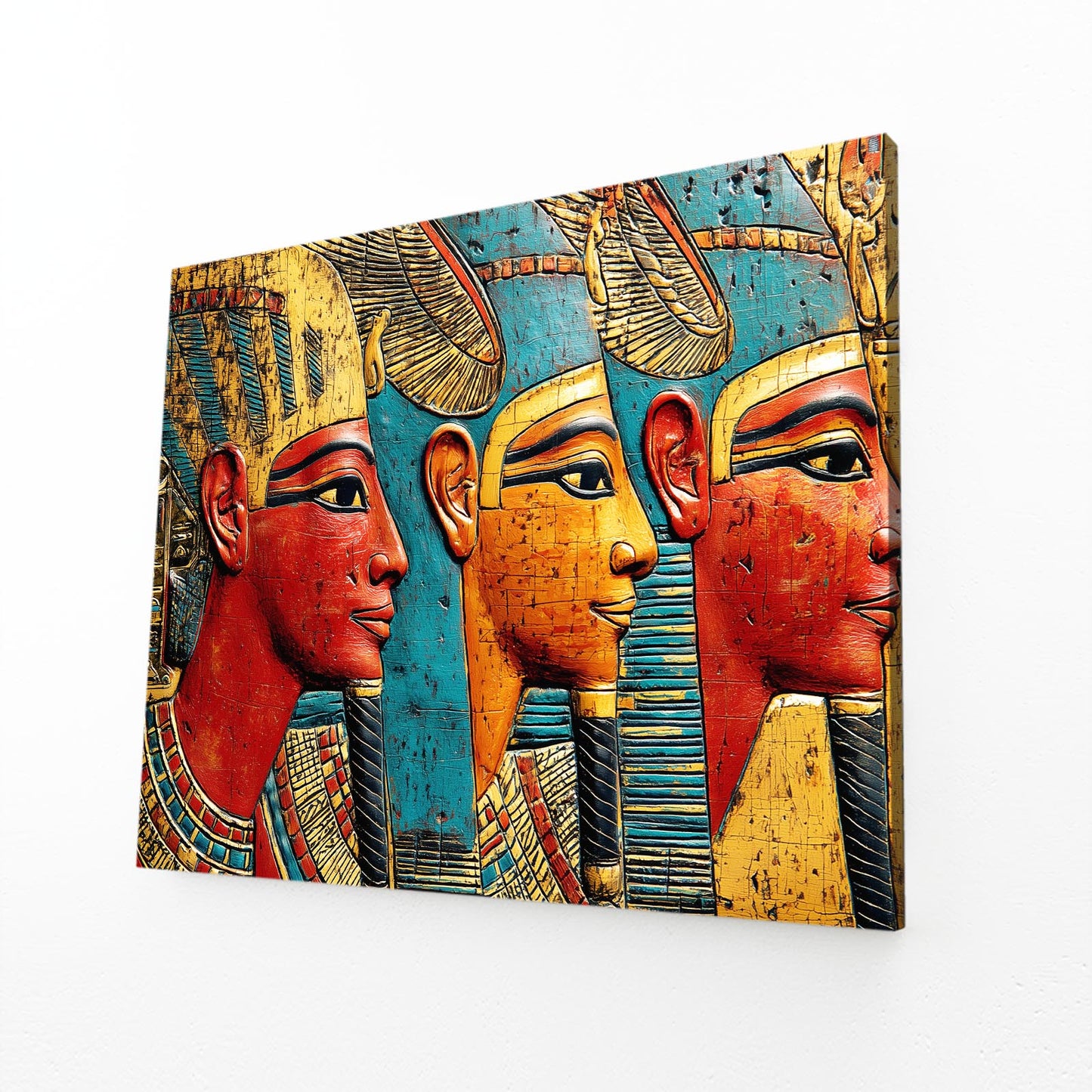 Geometric Pharaoh Group Egyptian Wall Decor – geometric pharaoh group egyptian canvas print