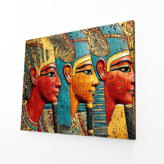 Geometric Pharaoh Group Egyptian Wall Decor – geometric pharaoh group egyptian canvas print