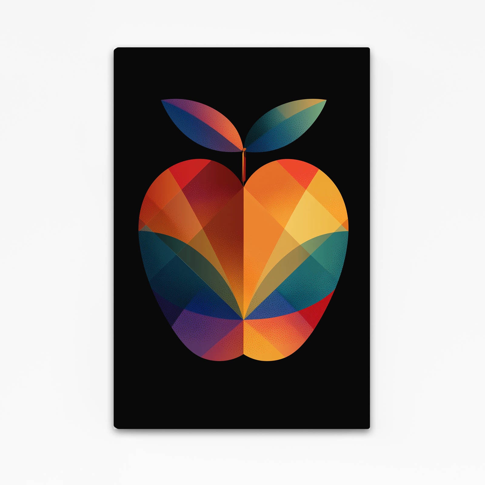 Geometric Rainbow Apple Wall Art – geometric rainbow apple canvas print
