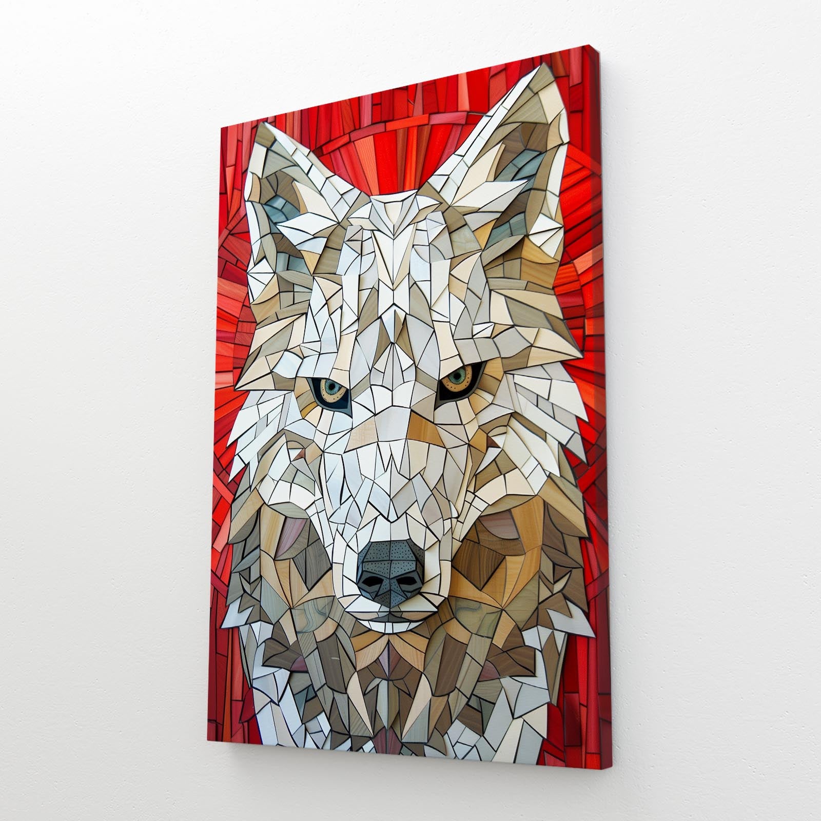 Geometric Wolf Art