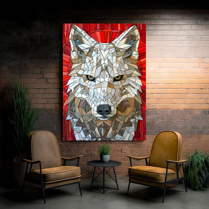 Geometric Wolf Art