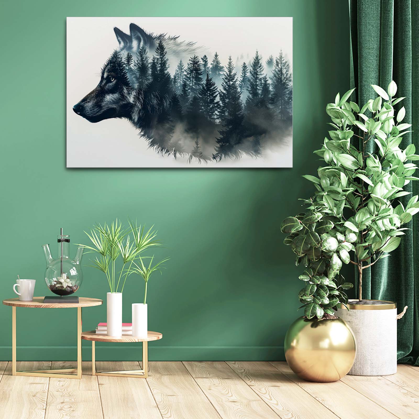 Geometric Wolf Wall Art