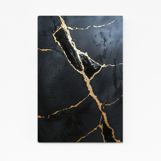 Gilded Black Stone Abstract Wall Art – gilded black stone abstract canvas print