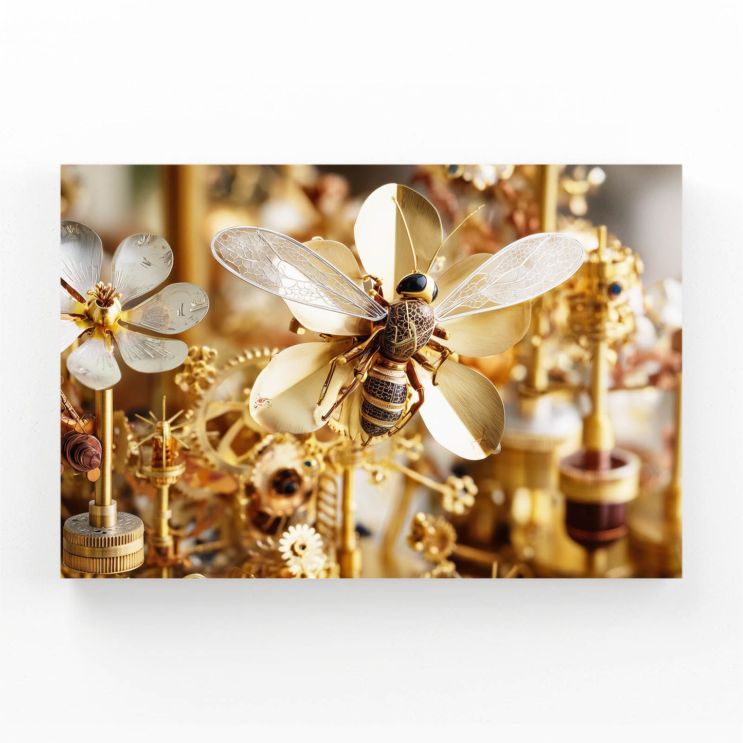 Gilded Gear Dragonfly Steampunk Wall Art – gilded gear dragonfly steampunk canvas print
