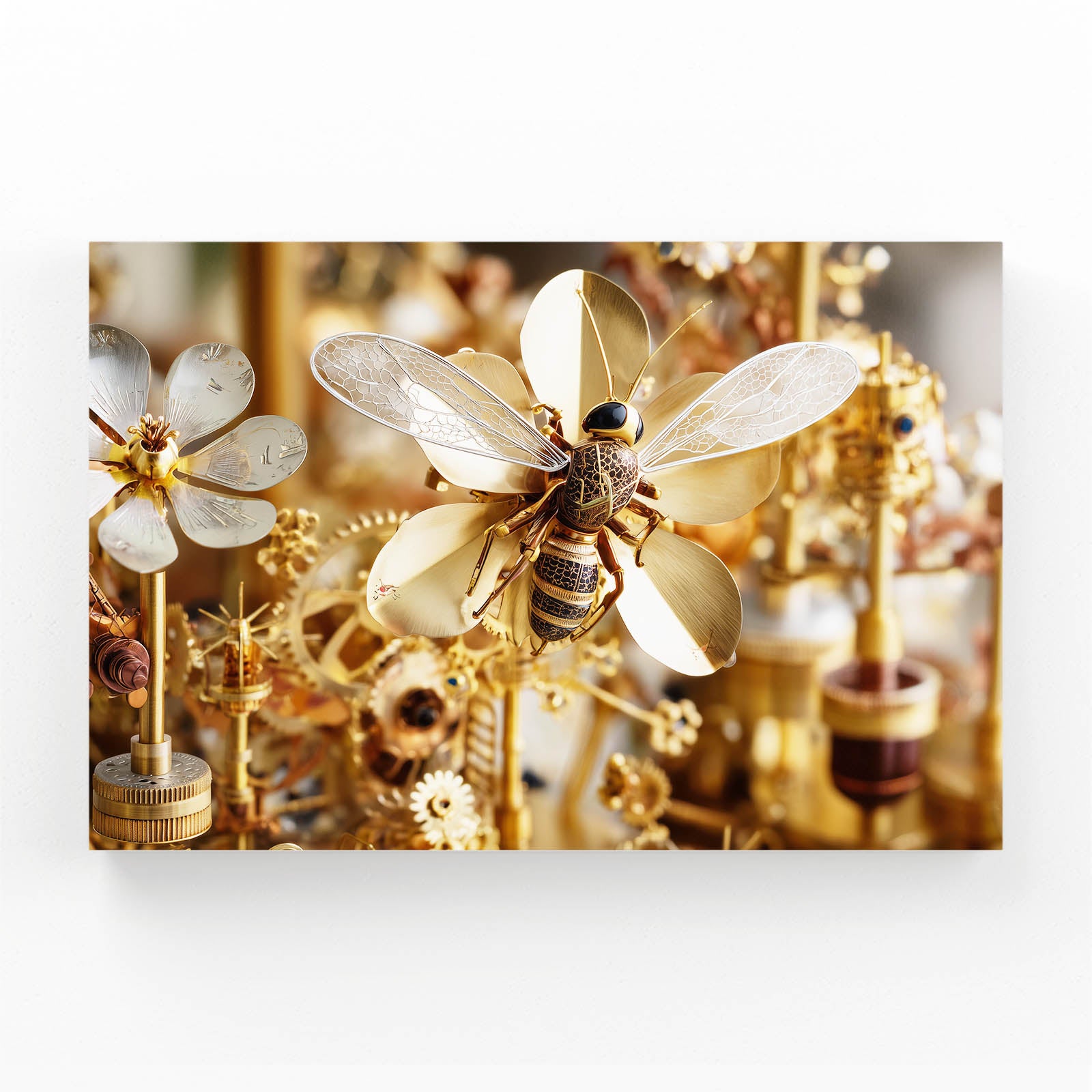 Gilded Gear Dragonfly Steampunk Wall Art – gilded gear dragonfly steampunk canvas print