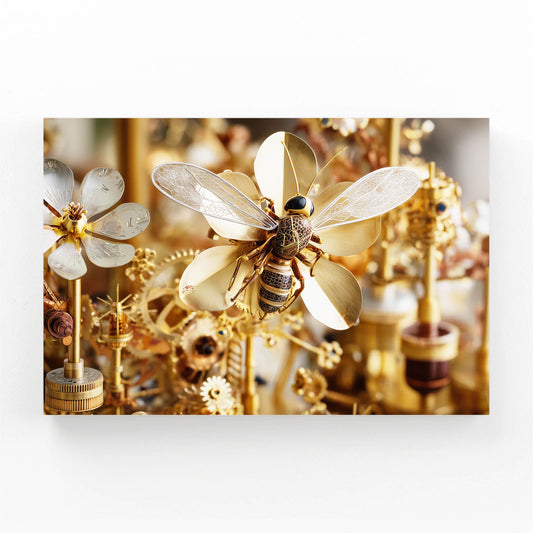 Gilded Gear Dragonfly Steampunk Wall Art – gilded gear dragonfly steampunk canvas print