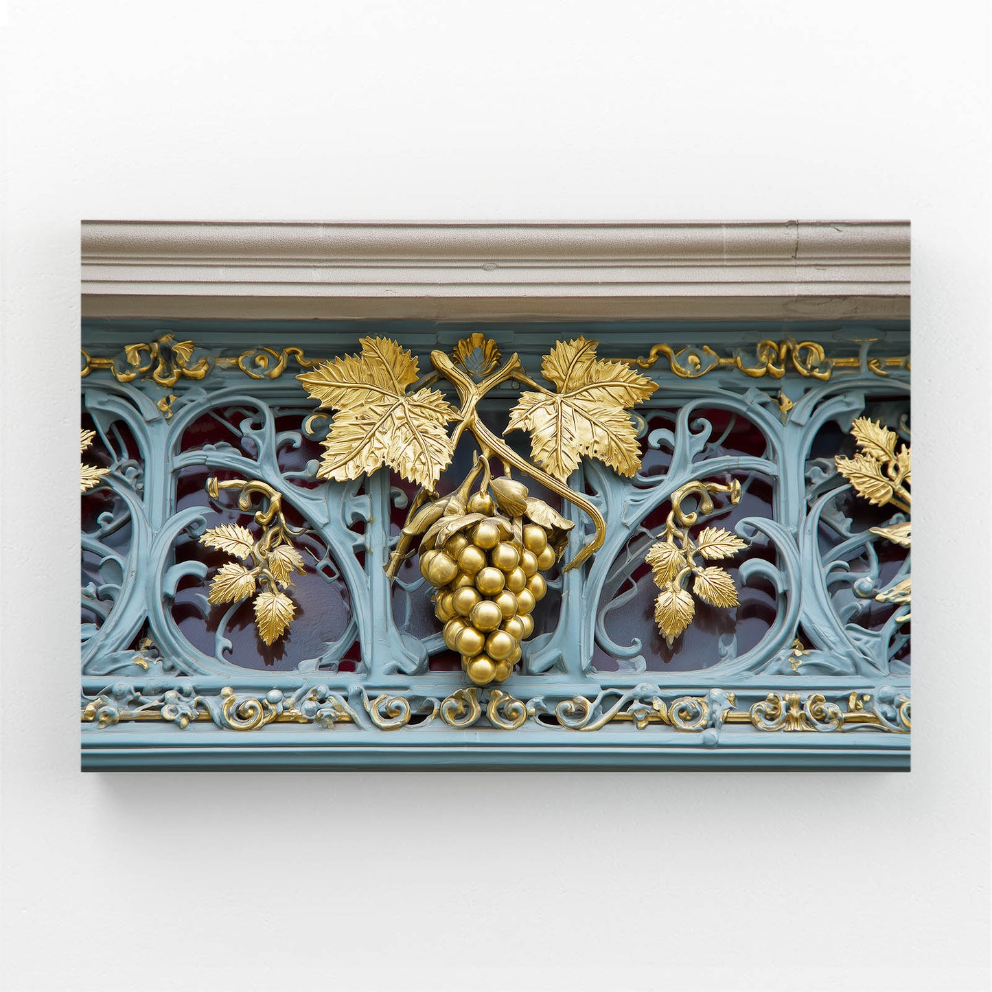 Gilded Grape Ironwork Fruit Wall Decor – gilded grape ironwork fruit canvas print