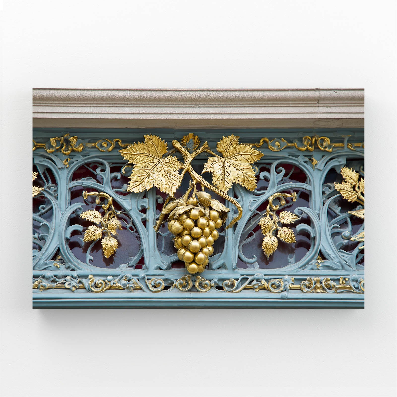 Gilded Grape Ironwork Fruit Wall Decor – gilded grape ironwork fruit canvas print