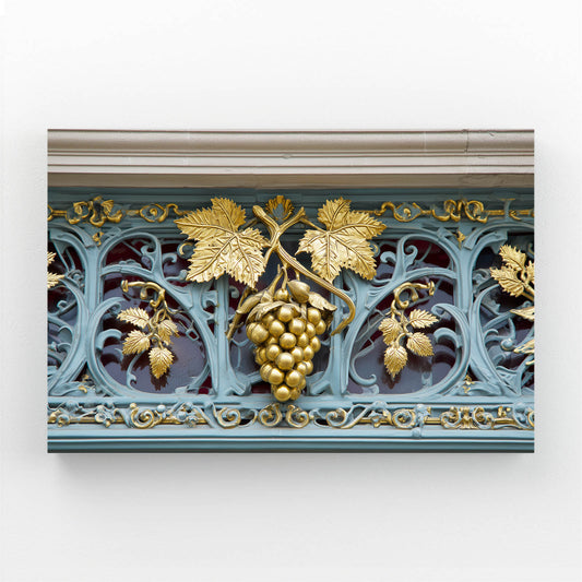Gilded Grape Ironwork Fruit Wall Decor – gilded grape ironwork fruit canvas print