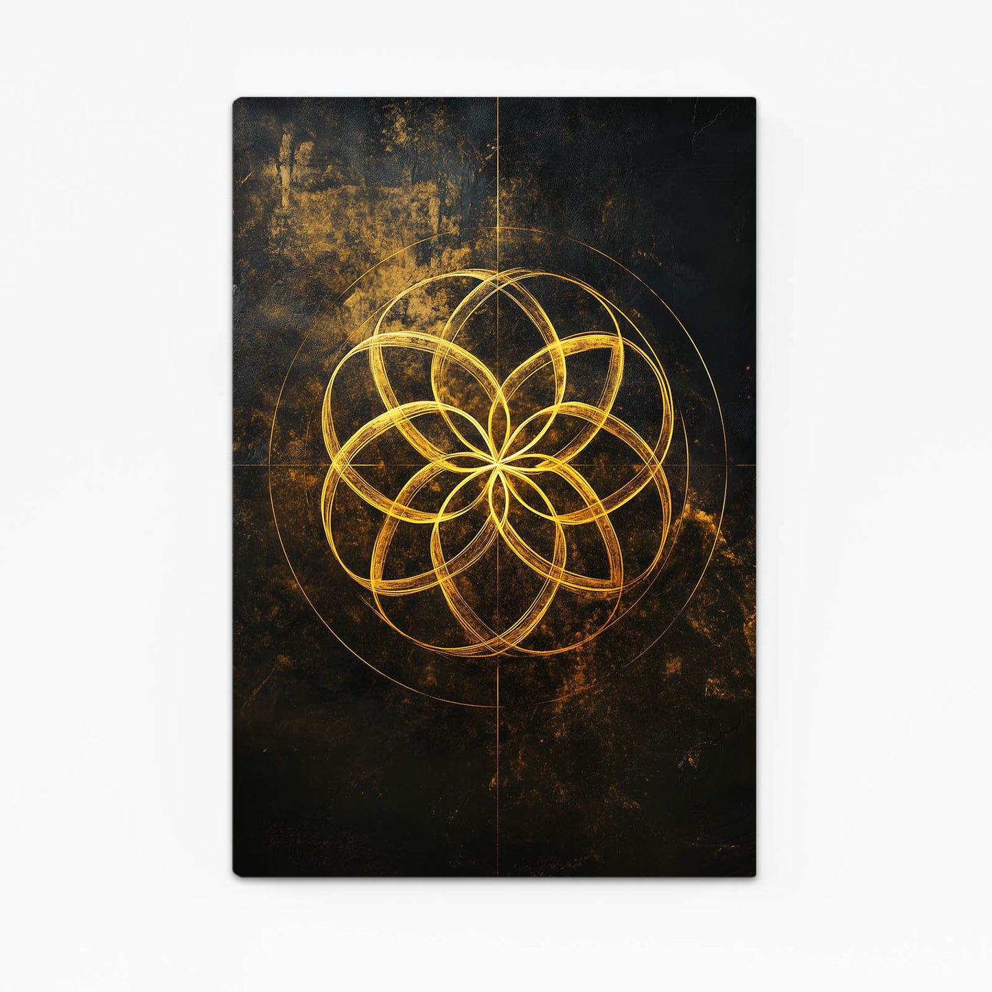 Gilded Seed Circle Flower Of Life Prints – gilded seed circle flower of life canvas print