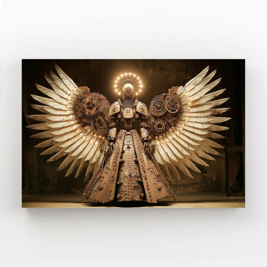 Gilded Winged Seraph Steampunk Prints – gilded winged seraph steampunk canvas print
