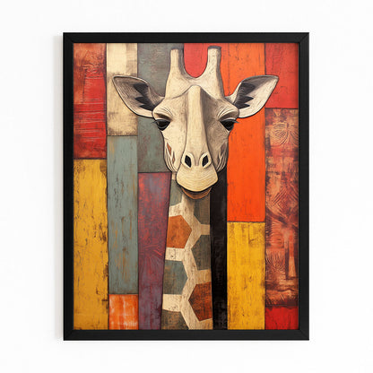 Giraffe Bathroom Wall Art
