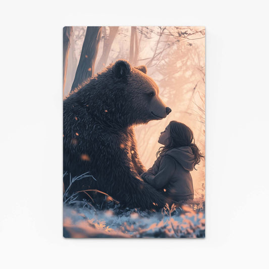 Girl And Bear Art