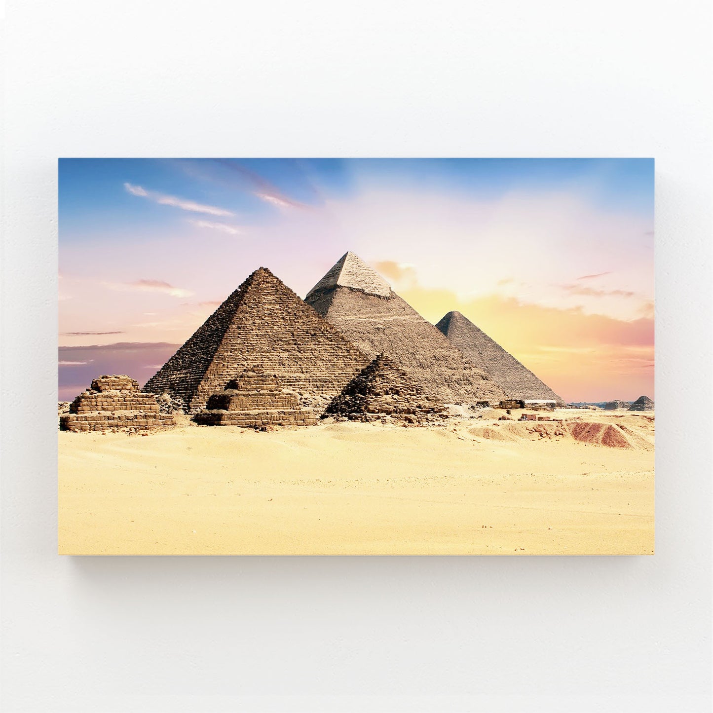 Giza Pyramids Sunset Egyptian Canvas Art – giza pyramids sunset egyptian canvas print