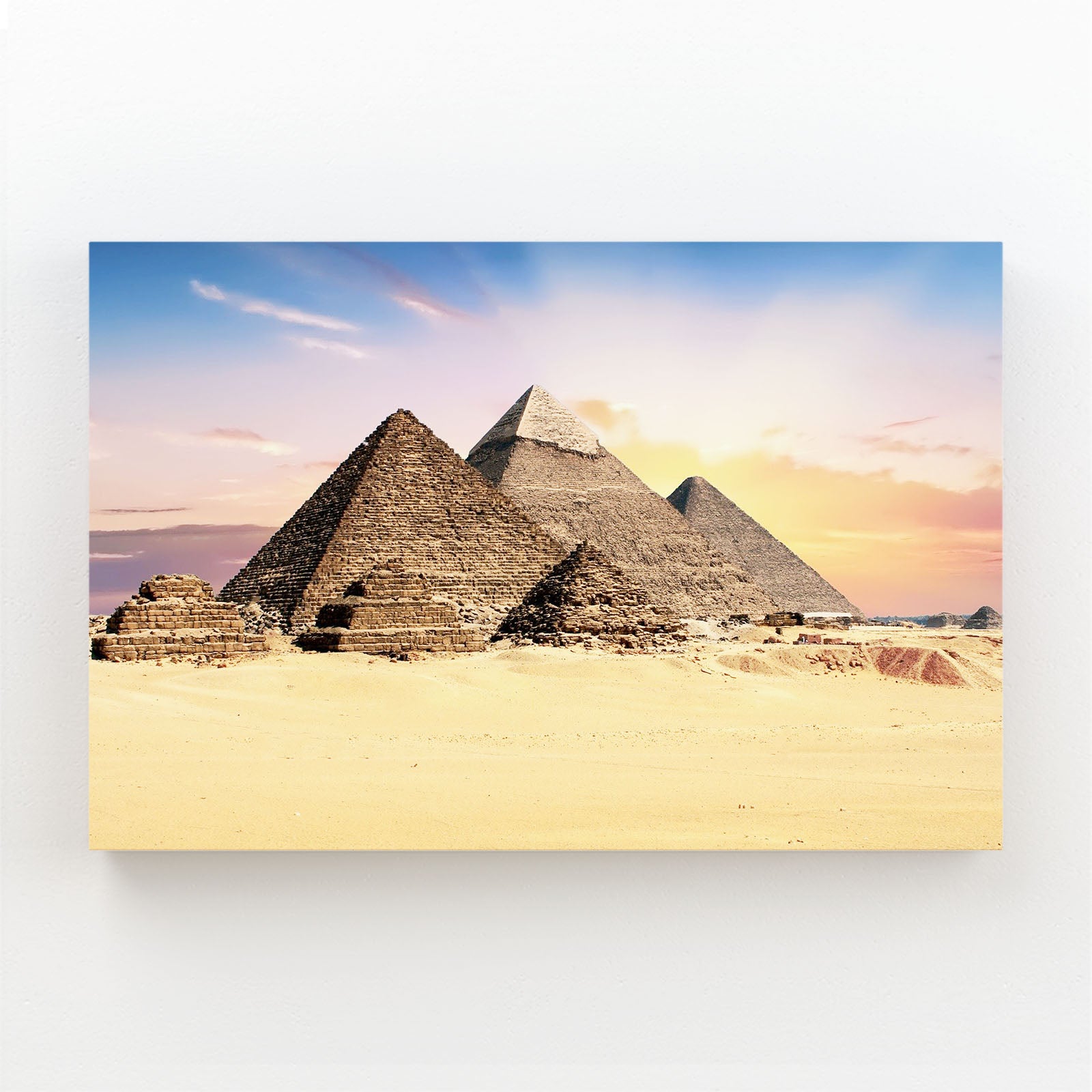 Giza Pyramids Sunset Egyptian Canvas Art – giza pyramids sunset egyptian canvas print