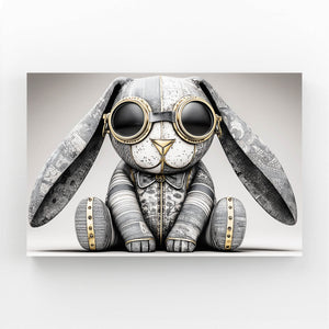 Glasses Rabbit Canvas Art