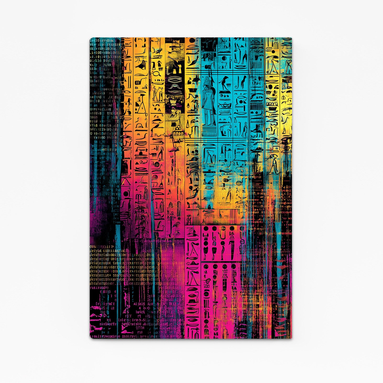 Glitch Hieroglyph Abstract Egyptian Canvas Art – glitch hieroglyph abstract egyptian canvas print