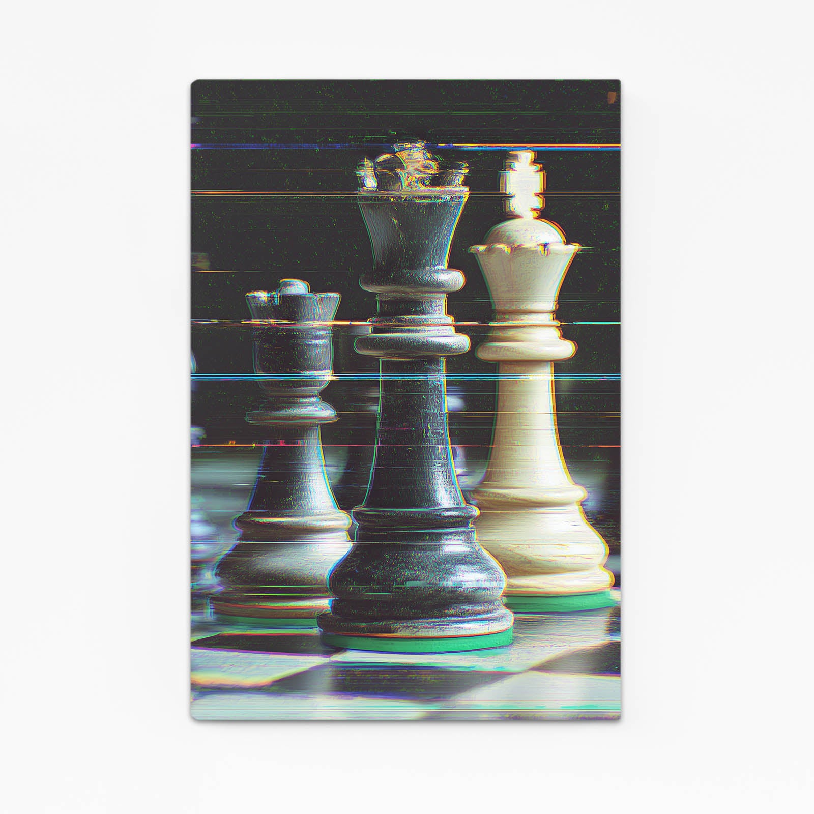 Glitch Scanline Pieces Chess Prints – glitch scanline pieces chess canvas print