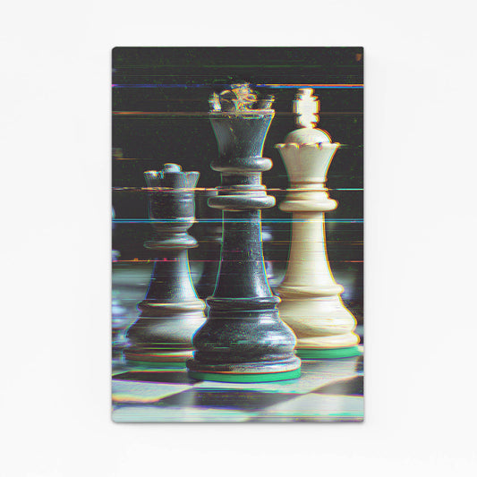 Glitch Scanline Pieces Chess Prints – glitch scanline pieces chess canvas print