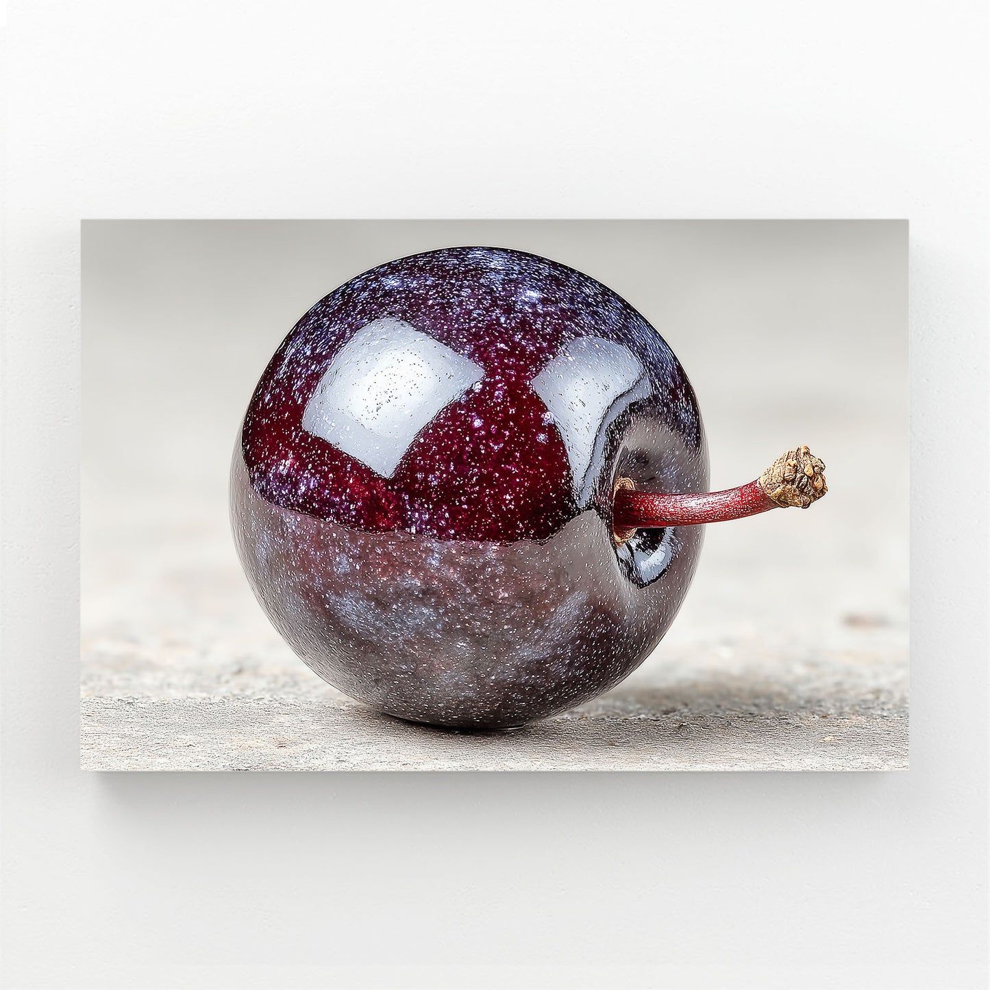 Glossy Dark Plum Fruit Wall Decor – glossy dark plum fruit canvas print