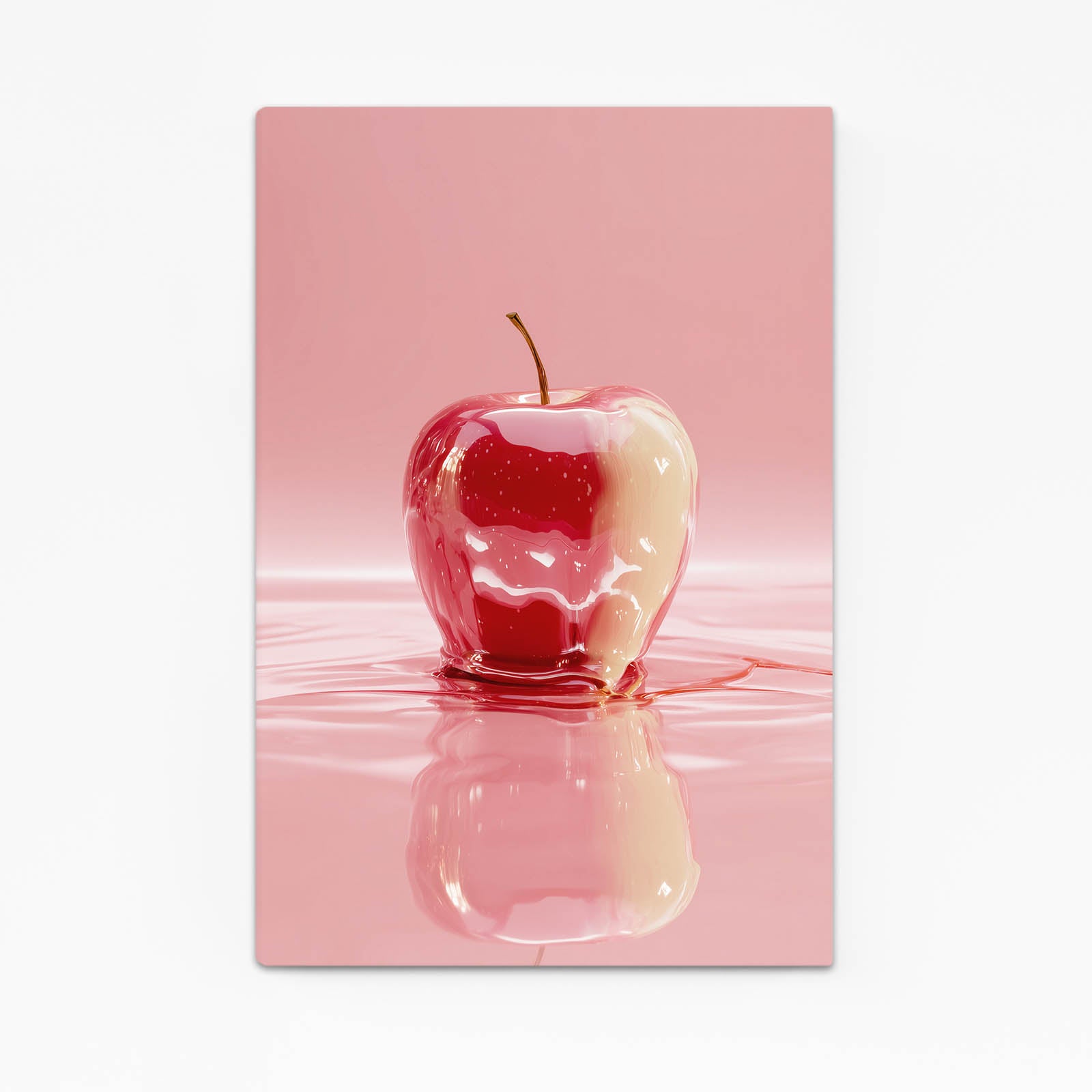 Glossy Red Reflection Apple Art – glossy red reflection apple canvas print