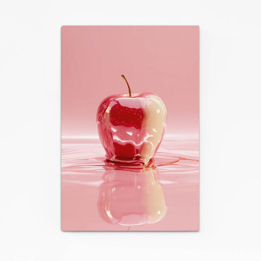 Glossy Red Reflection Apple Art – glossy red reflection apple canvas print
