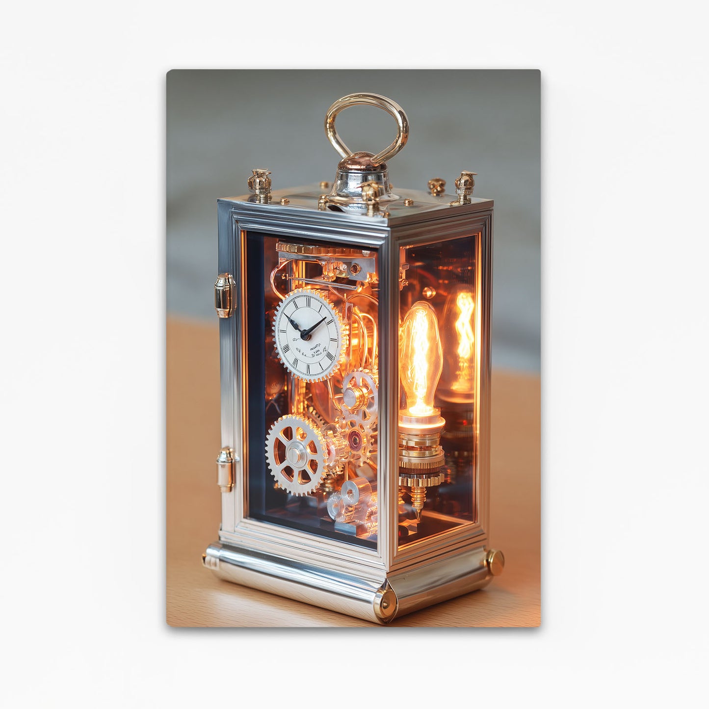 Glowing Carriage Clock Steampunk Art – glowing carriage clock steampunk canvas print