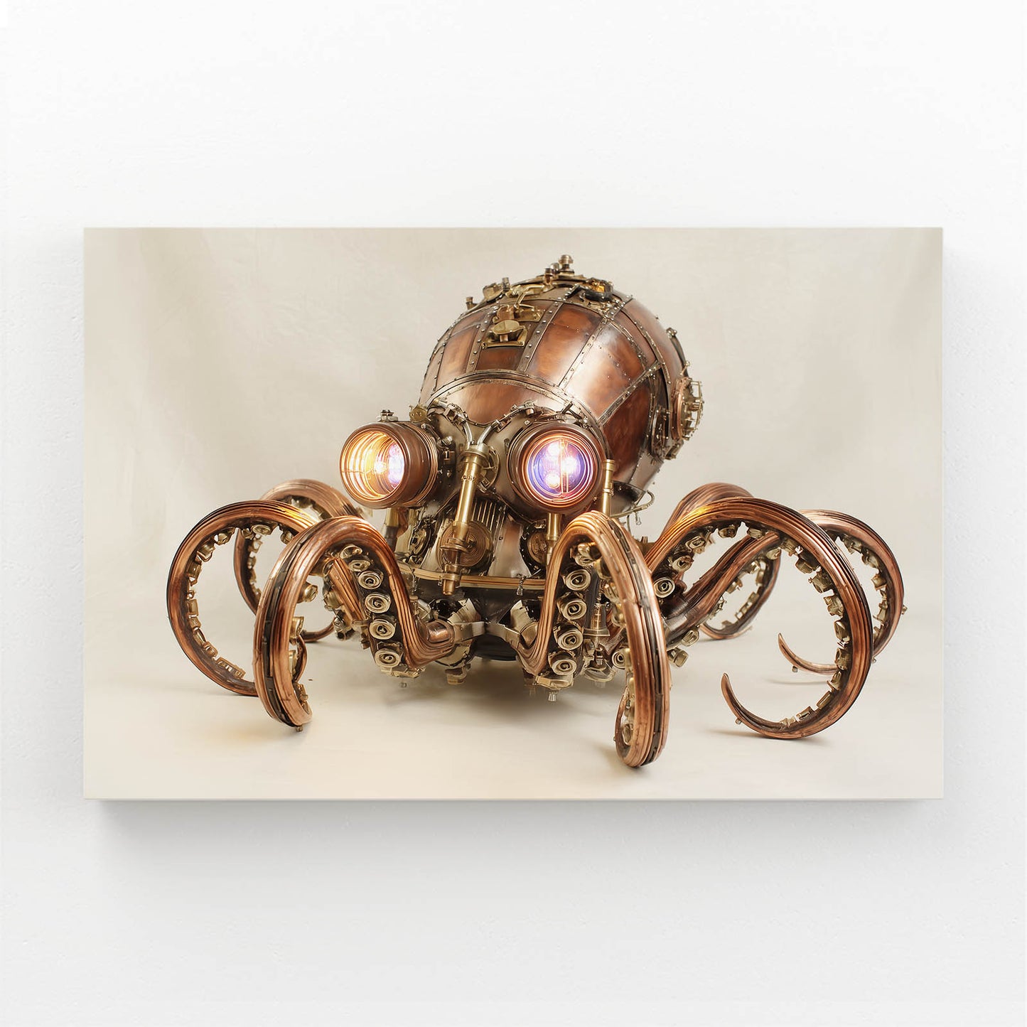 Glowing Copper Octopus Steampunk Canvas – glowing copper octopus steampunk canvas print
