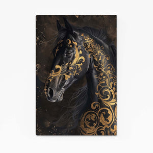Gold Black Copy Horse Wall Art