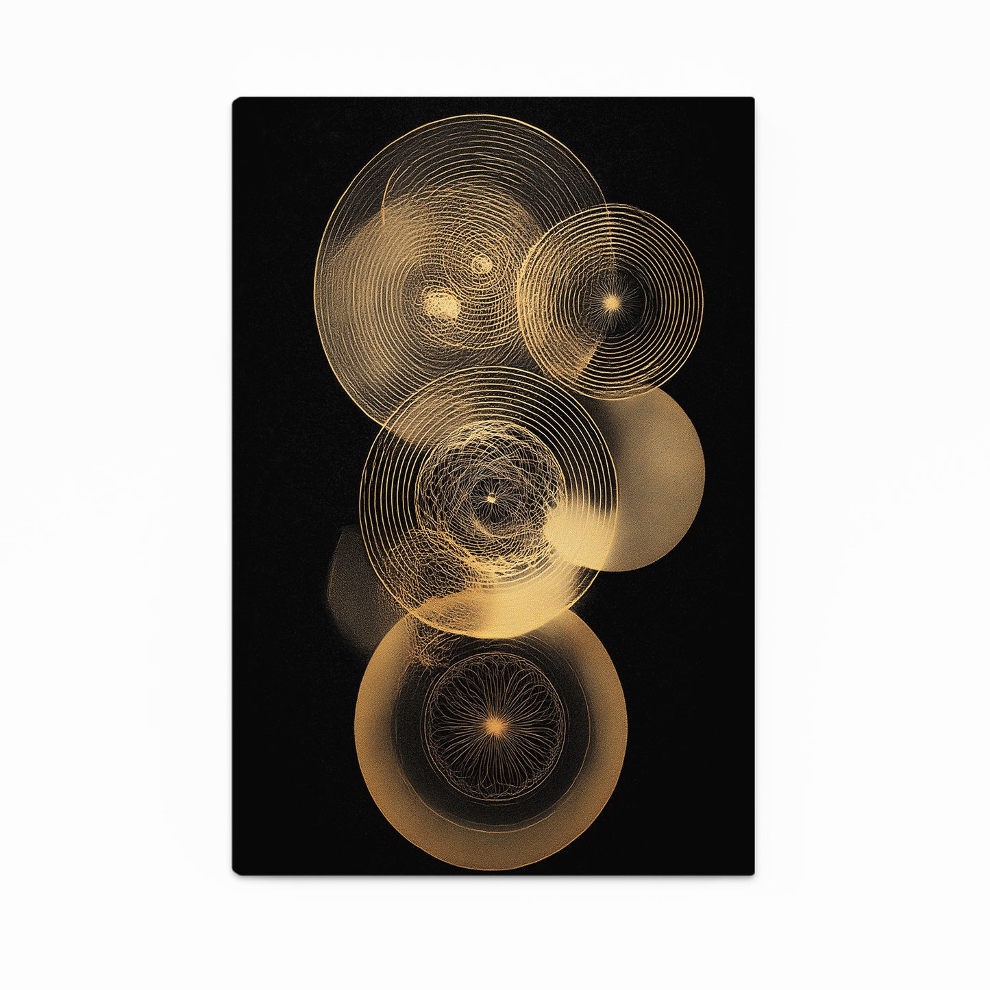 Gold Circle Orbits Canvas Art – gold circle orbits gold canvas print