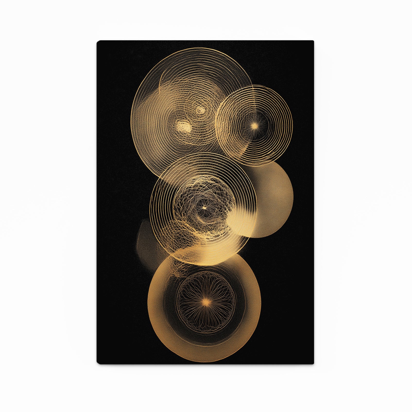 Gold Circle Orbits Canvas Art – gold circle orbits gold canvas print