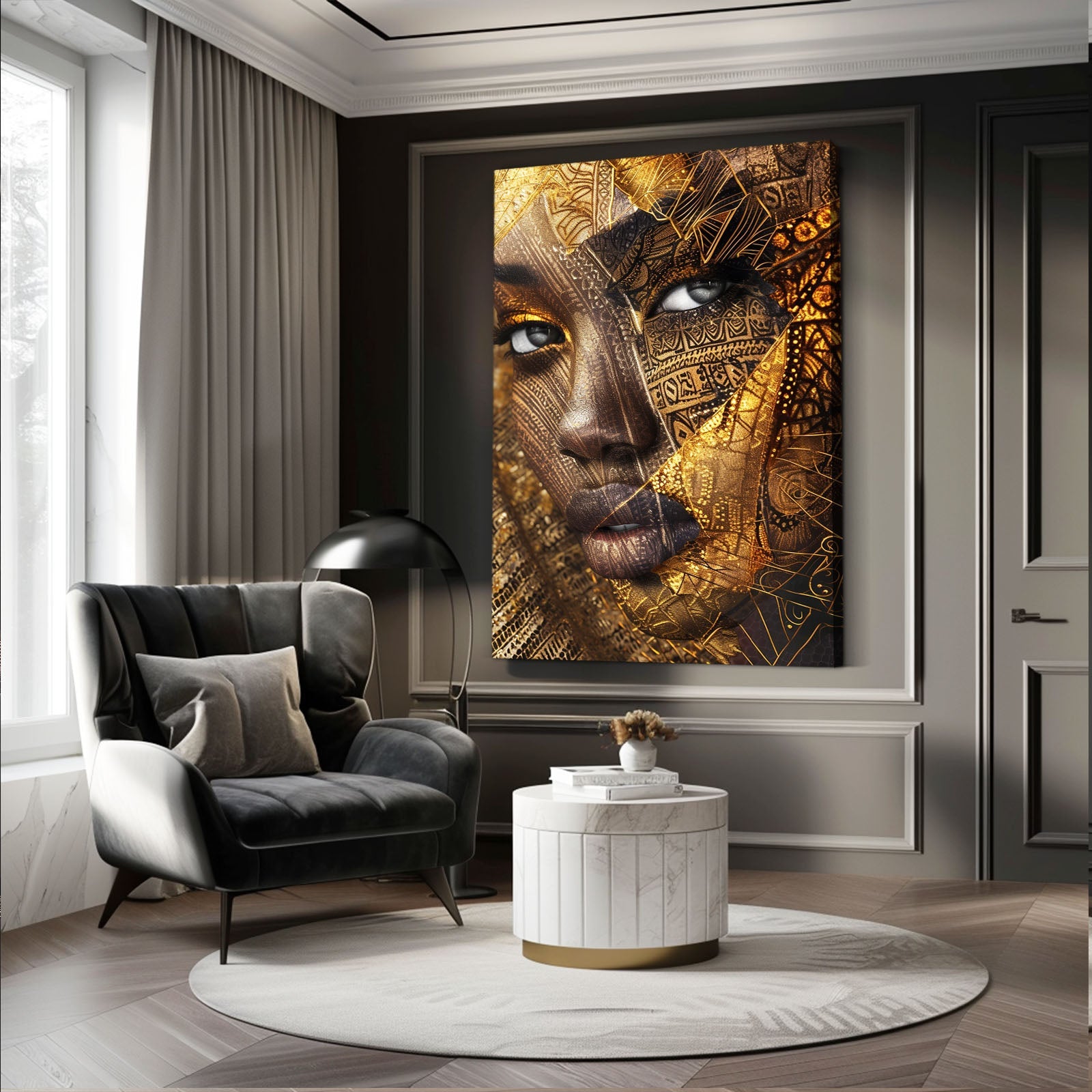 Gold Face African Art