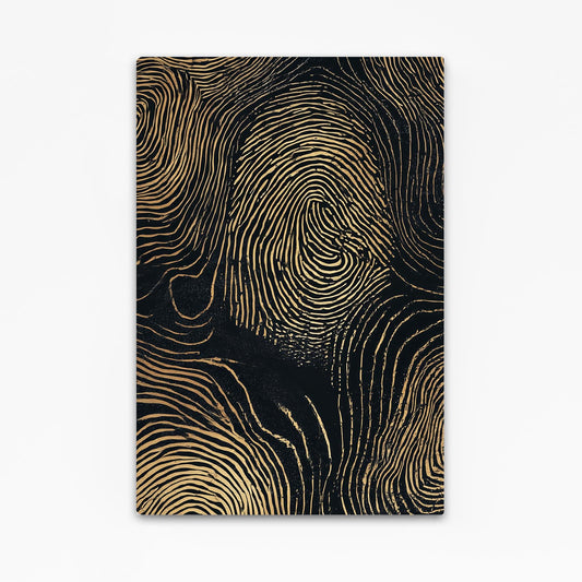 Gold Fingerprint Lines Canvas – gold fingerprint lines gold canvas print
