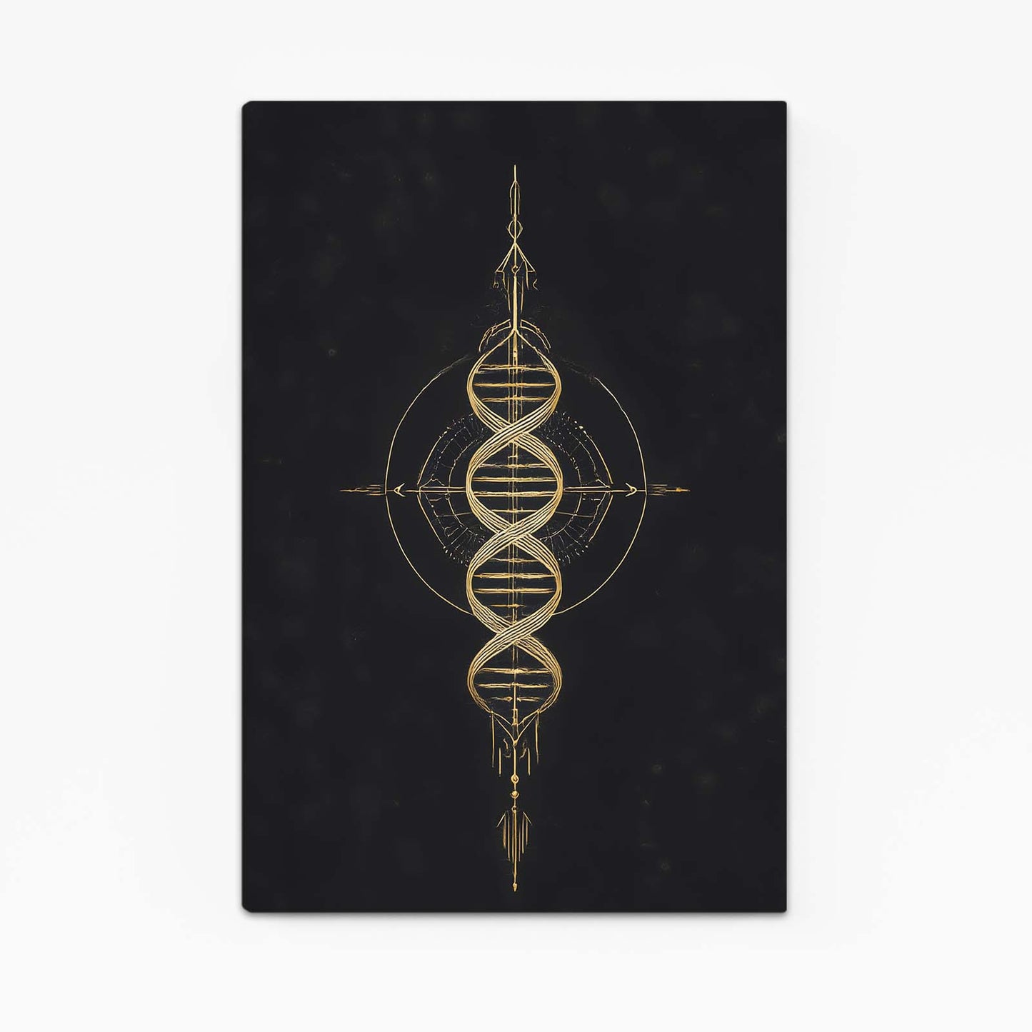 Gold Helix Emblem Canvas Art – gold helix emblem gold canvas print