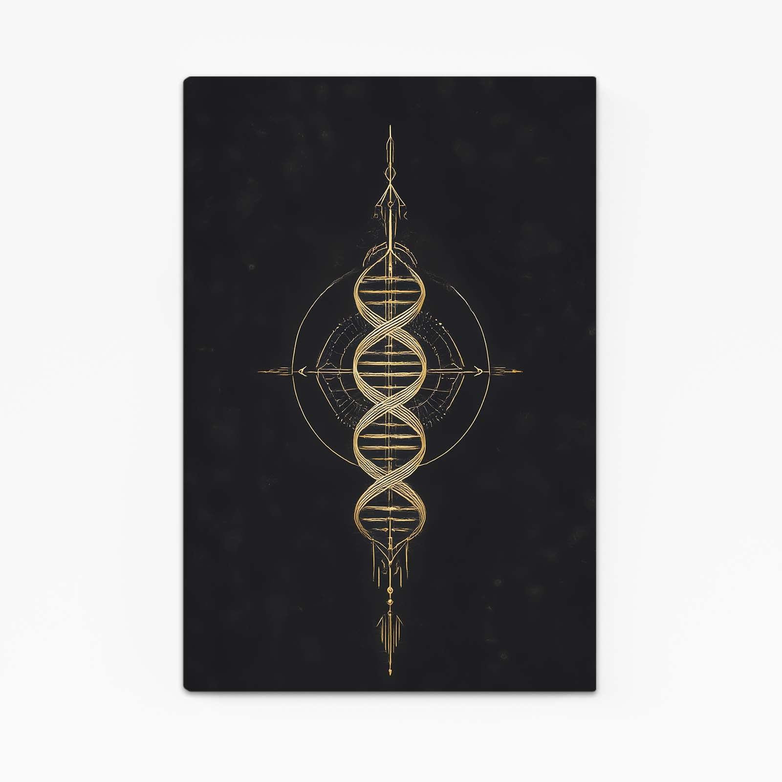 Gold Helix Emblem Canvas Art – gold helix emblem gold canvas print