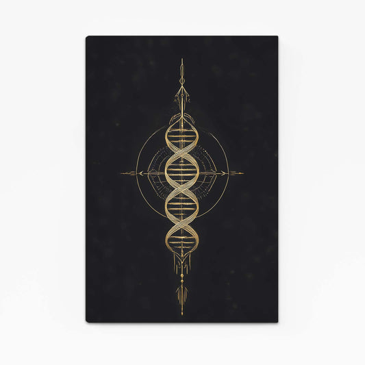Gold Helix Emblem Canvas Art – gold helix emblem gold canvas print