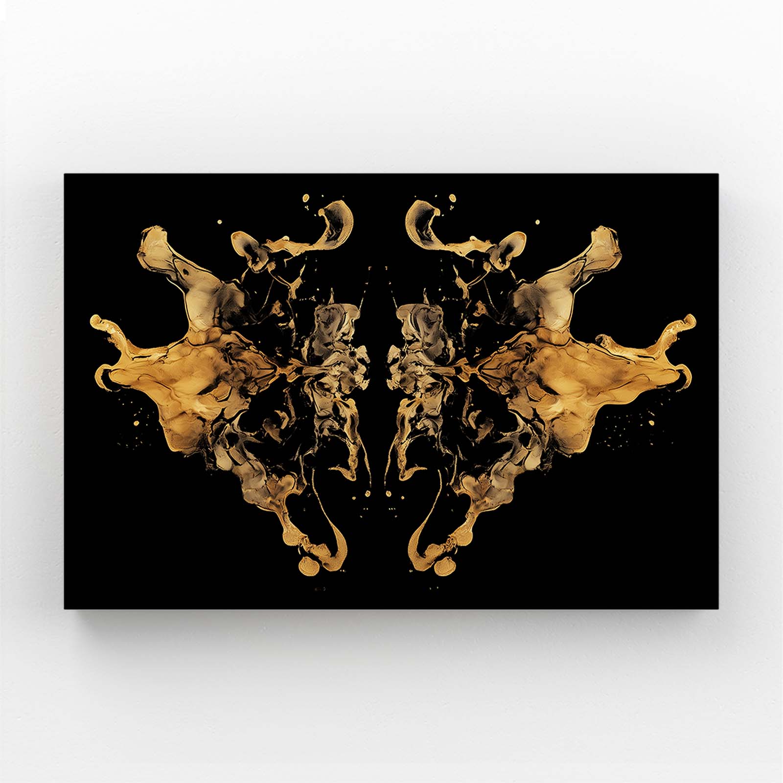 Gold Ink Symmetry Canvas Art – gold ink symmetry gold canvas print
