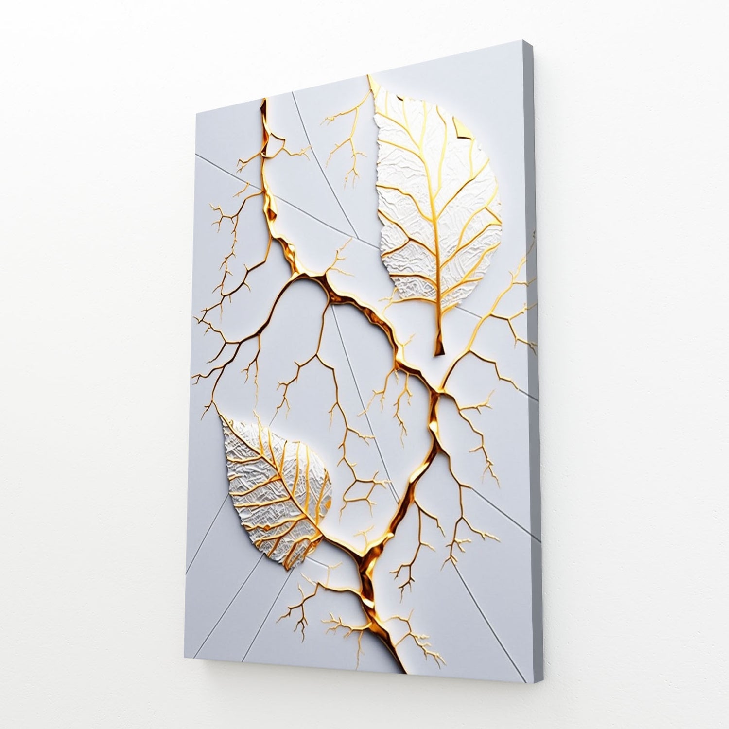 Gold Kintsugi Leaf Wall Art – gold kintsugi leaf leaf canvas print