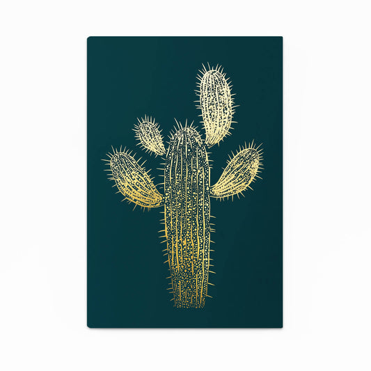 Gold Line Silhouette Cactus Canvas – gold line silhouette cactus canvas print