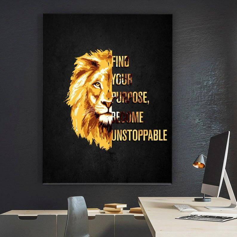 Gold Lion Wall Decor