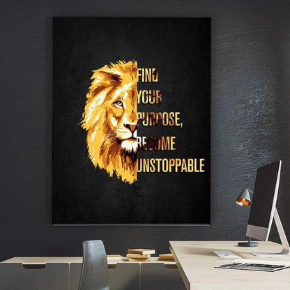 Gold Lion Wall Decor