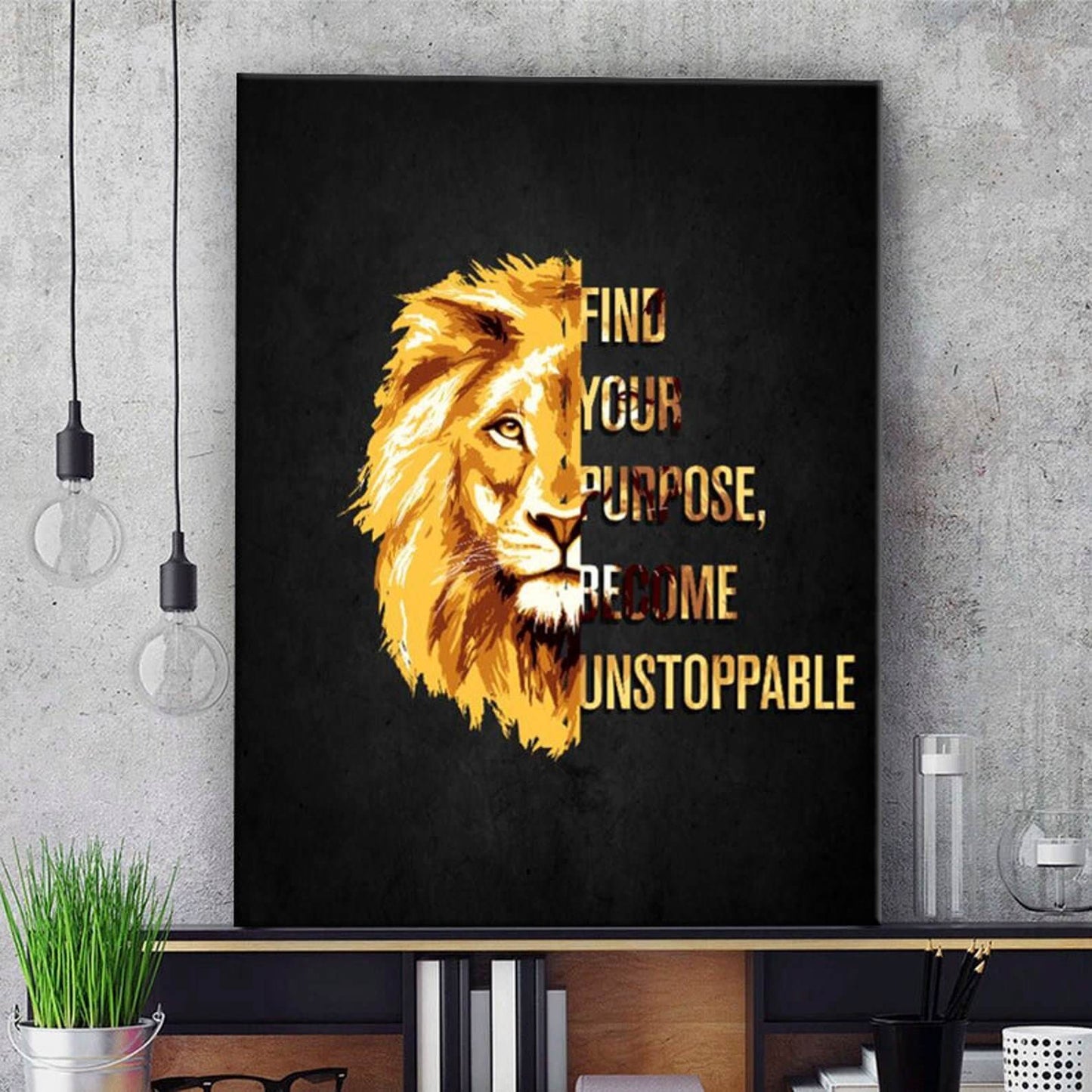 Gold Lion Wall Decor