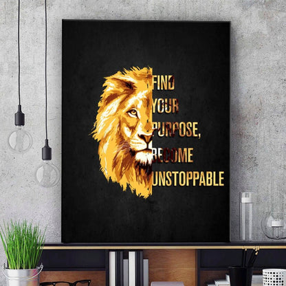 Gold Lion Wall Decor