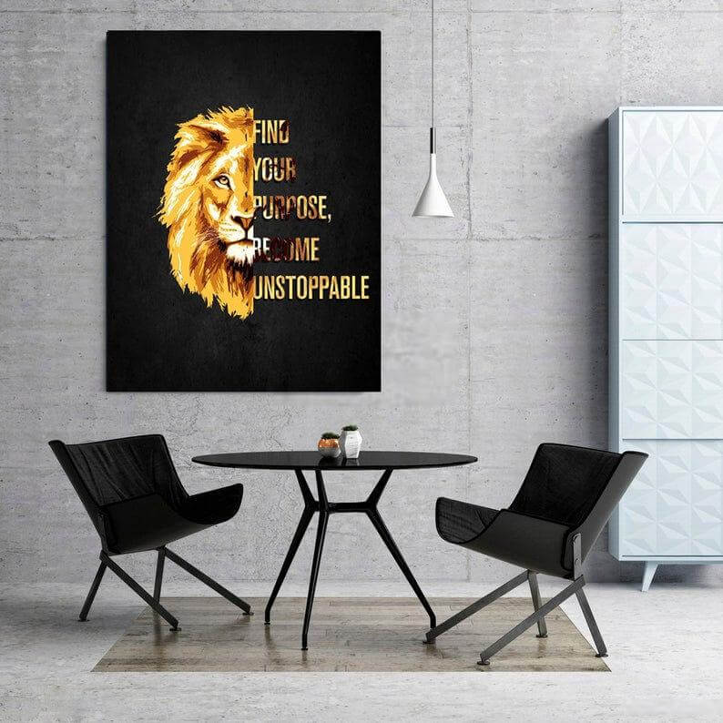 Gold Lion Wall Decor
