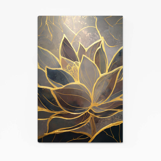 Gold Lotus Marble Wall Decor – gold lotus marble gold canvas print